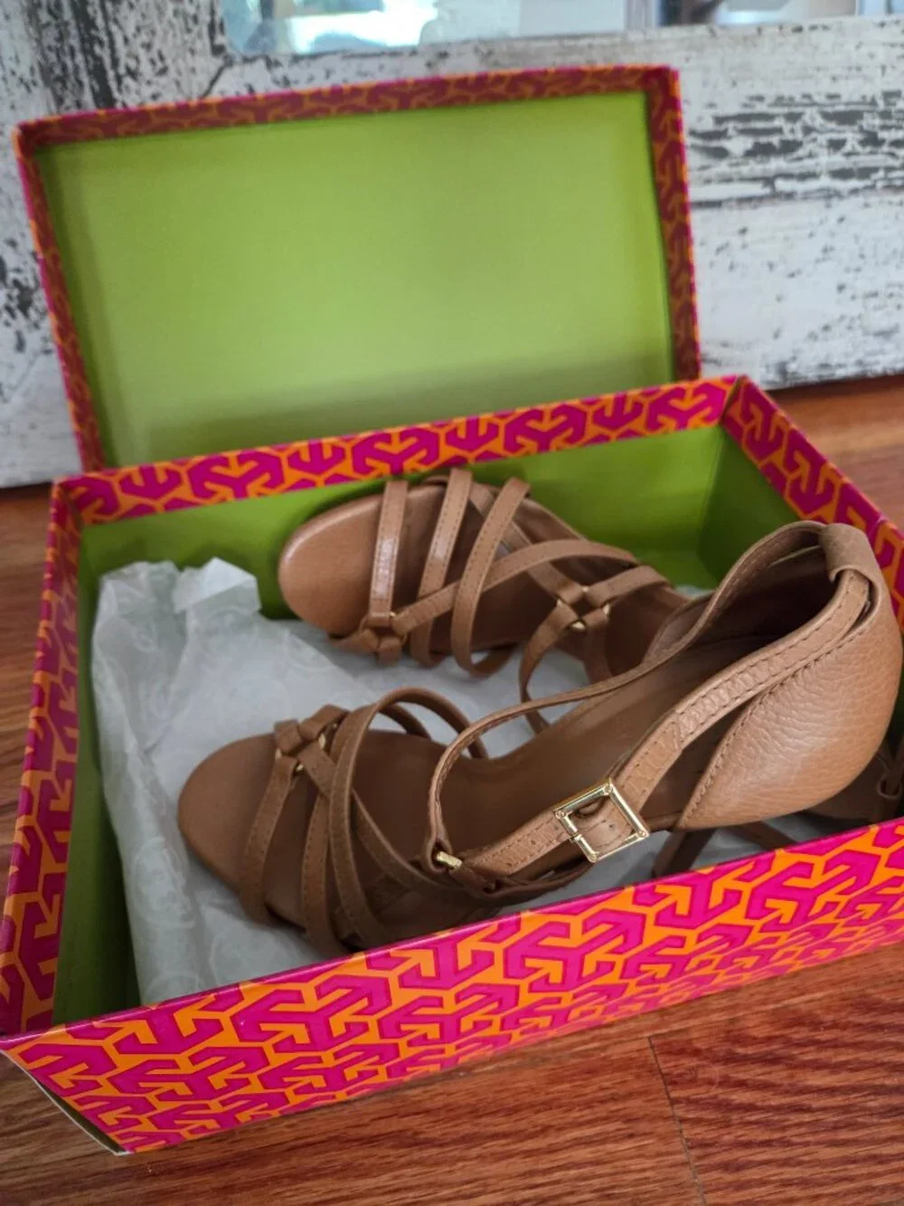 Tory Burch size 7 1/2 strappy heels.